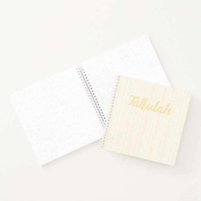 Elegant Fine Line Gold White Stripe Bullet Journal (Inside)
