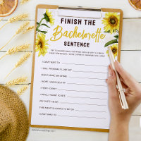 Elegant Finish the Sentence Game Sheet