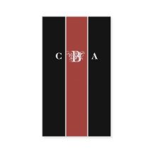 Elegant Fire Whirl Monogram Business Card