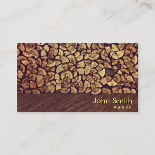 Elegant Firewood Baker Business Card
