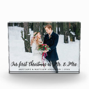 Elegant First Christmas as Mr. and Mrs. Photo Block