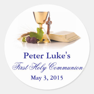 Elegant First Communion Party Favour Labels Tags