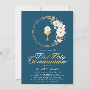 Elegant First Holy Communion  Invitation