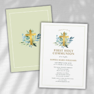 Elegant First Holy Communion Invitation