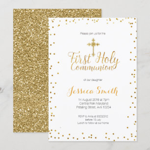 Elegant First Holy Communion invitation