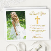 Elegant First Holy Communion Photo Gold