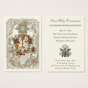 Elegant First Holy Communion Remembrance Holy