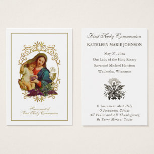 Elegant First Holy Communion Remembrance Holy