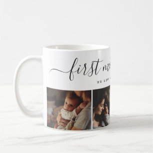 Elegant First Mother's Day Custom Photo Collage Coffee Mug