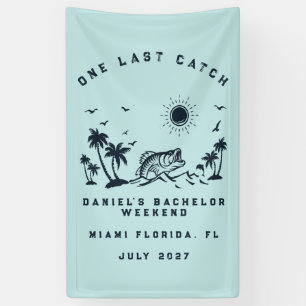 Elegant Fishing Themed Weekend Trip Bachelor Party Banner