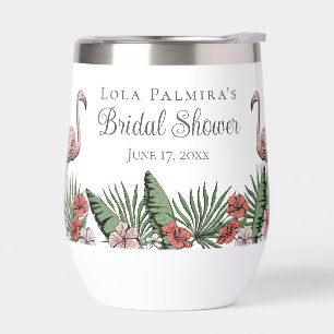 Elegant Flamingo Bridal Shower Tumbler