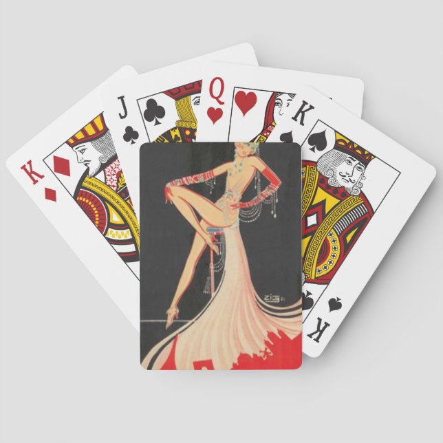Elegant Flapper Playing Cards (Back)