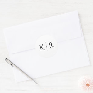 Elegant Flare Monogram Wedding Envelope Seal