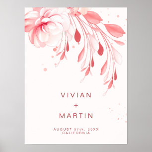 Elegant Flawless Sakura Blossom Wedding Poster