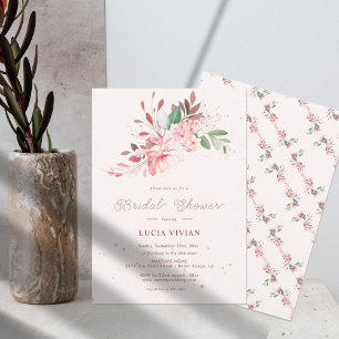 Elegant Flawless Sakura Pink Dream Bridal Shower Invitation