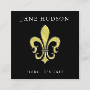 Elegant Fleur de Lis Design Business Card