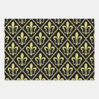 Elegant Fleur De Lis Design Wrapping Paper Sheet