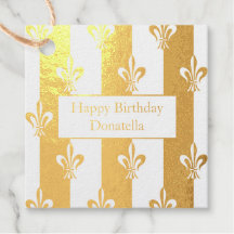 Elegant Fleur de Lis Happy Birthday