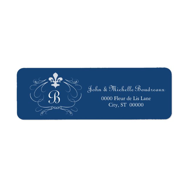 Elegant Fleur de Lis Monogram (Front)