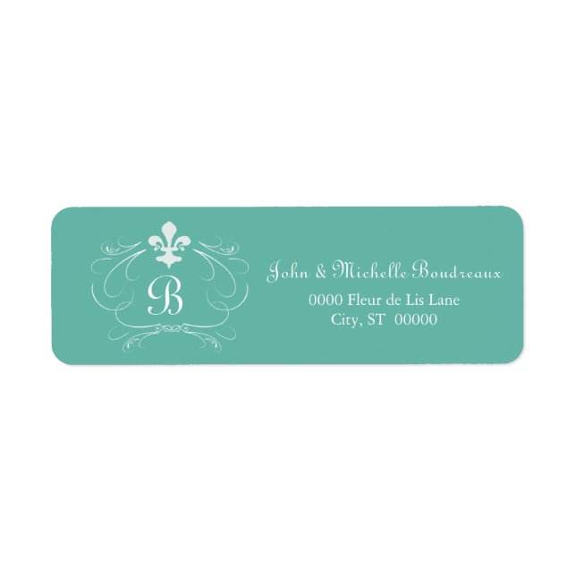 Elegant Fleur de Lis Monogram (Front)