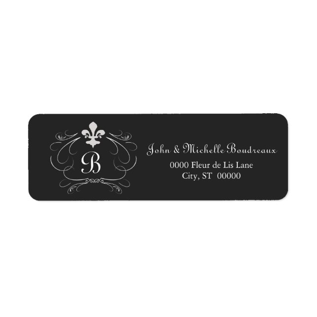 Elegant Fleur de Lis Monogram (Front)
