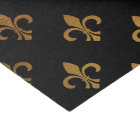 elegant Fleur De Lis pattern black gold party wrap