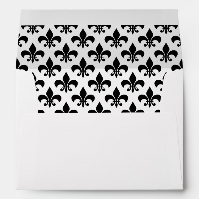 Elegant Fleur de Lis Pattern Envelopes (Back (Bottom))