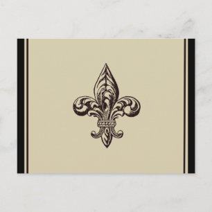 Elegant Fleur de lis Postcard