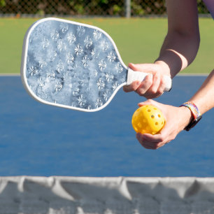Elegant Fleur-de-Lis - Vintage Blue French Pickleball Paddle