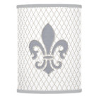 Elegant Fleur de Lys in Grey and White