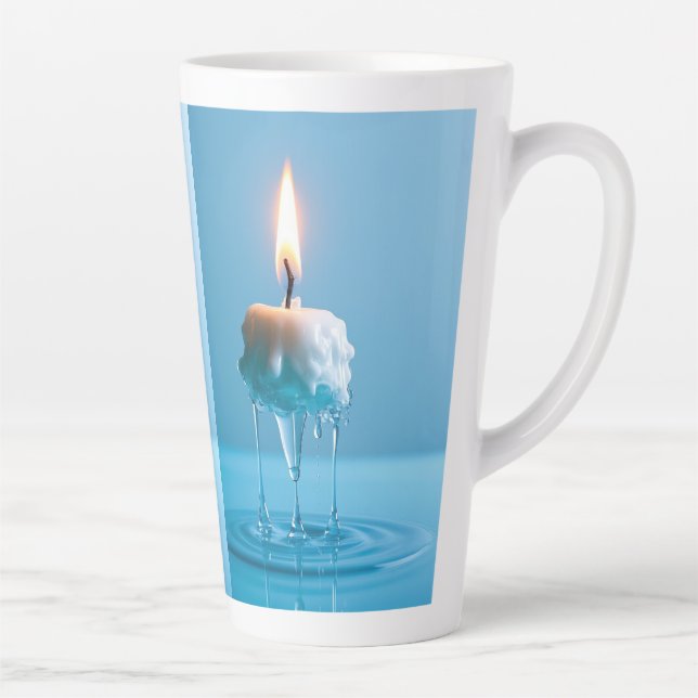 Elegant Floating Candle Latte Mug (Right)