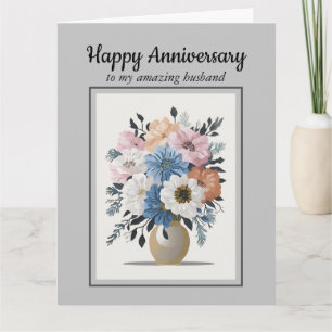 Elegant Flora Blooming Together Anniversary Card
