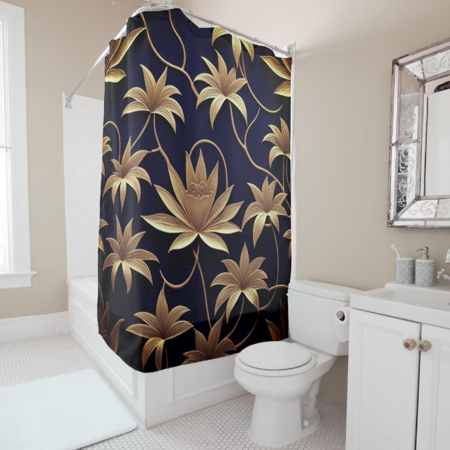 Elegant Flora Shower Curtain (In Situ)