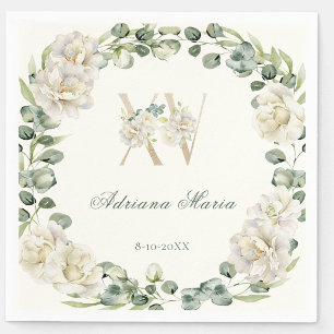 Elegant Floral 15th Birthday Quinceanera Napkin