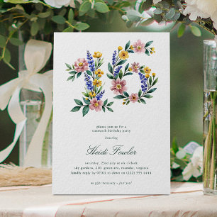 Elegant Floral 16' Botanical 16th Birthday Invitation