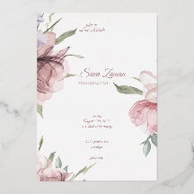 Elegant Floral 18th Birthday Invitation Card
