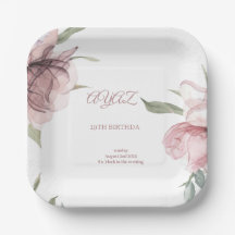 Elegant Floral 18th Birthday Invitation Card