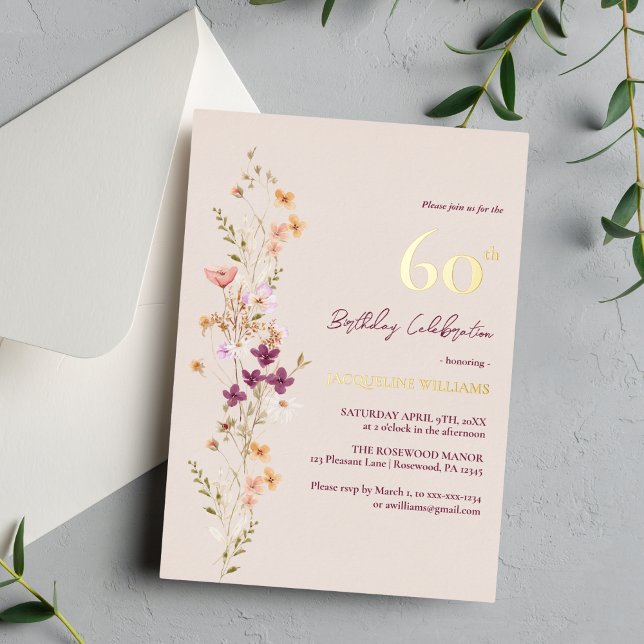 Elegant Floral 60th Birthday (Creator Uploaded)