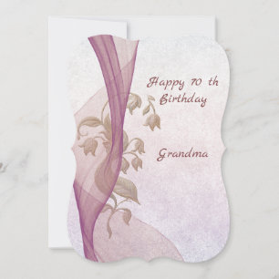 Elegant floral 70 th Birthday card 
