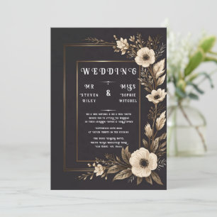 Elegant Floral Abstract Design Invitation
