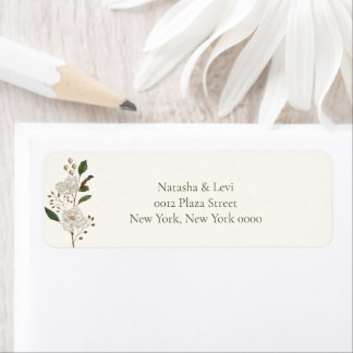 Elegant floral address labels