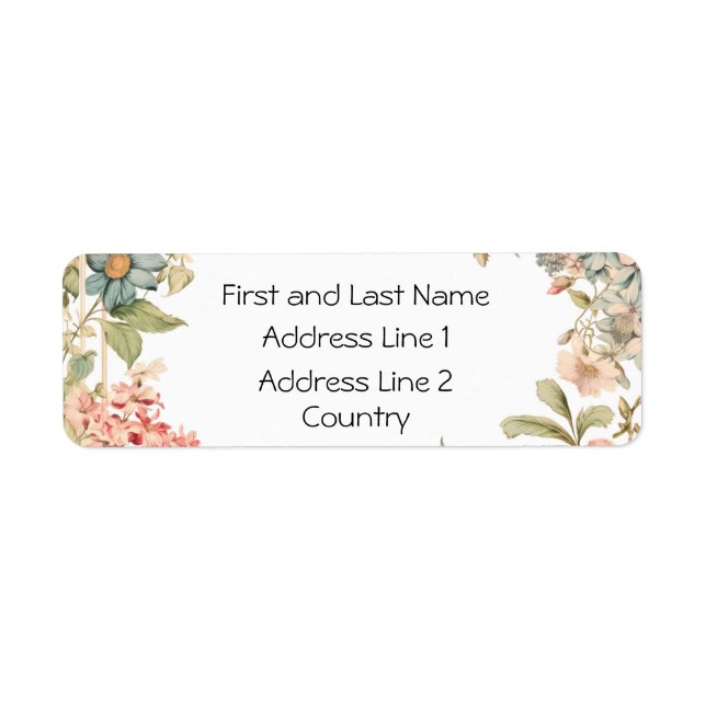 Elegant Floral Address Labels – Personalized (Front)