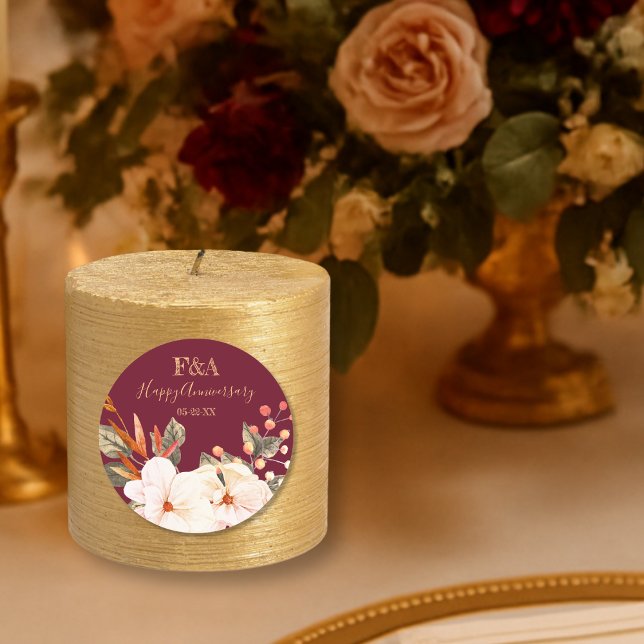 Elegant Floral Anniversary Sticker (Creator Uploaded)