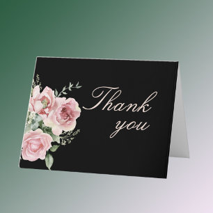 Elegant Floral Any Year Birthday Thank You Card