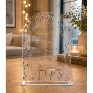 Elegant Floral Arch Retirement Party Invitation