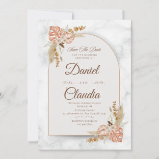 Elegant Floral Arch Wedding Invitation