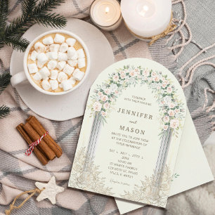 Elegant Floral Arch Wedding Invitation