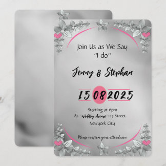 Elegant Floral Arch wedding invitation