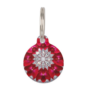 Elegant Floral Arrangement with Red Orchids Pet Tag