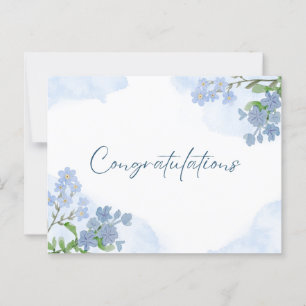 Elegant floral art  congratulations  postcard